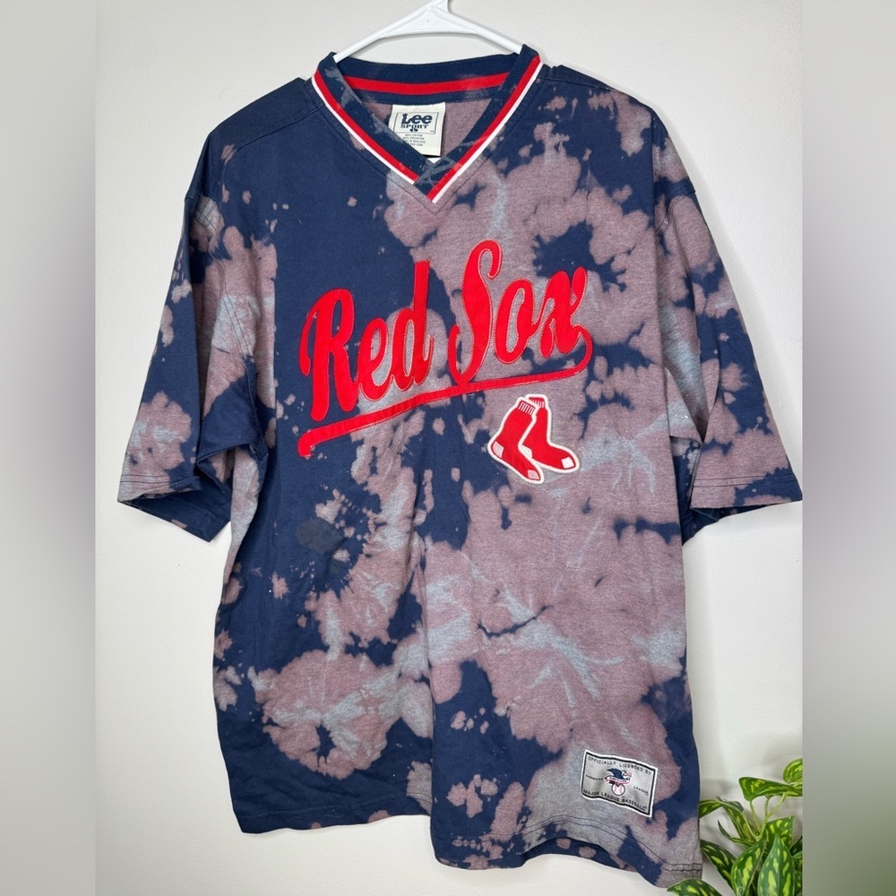 Vintage Lee Red Sox hand bleached Shirt - Blue and Red